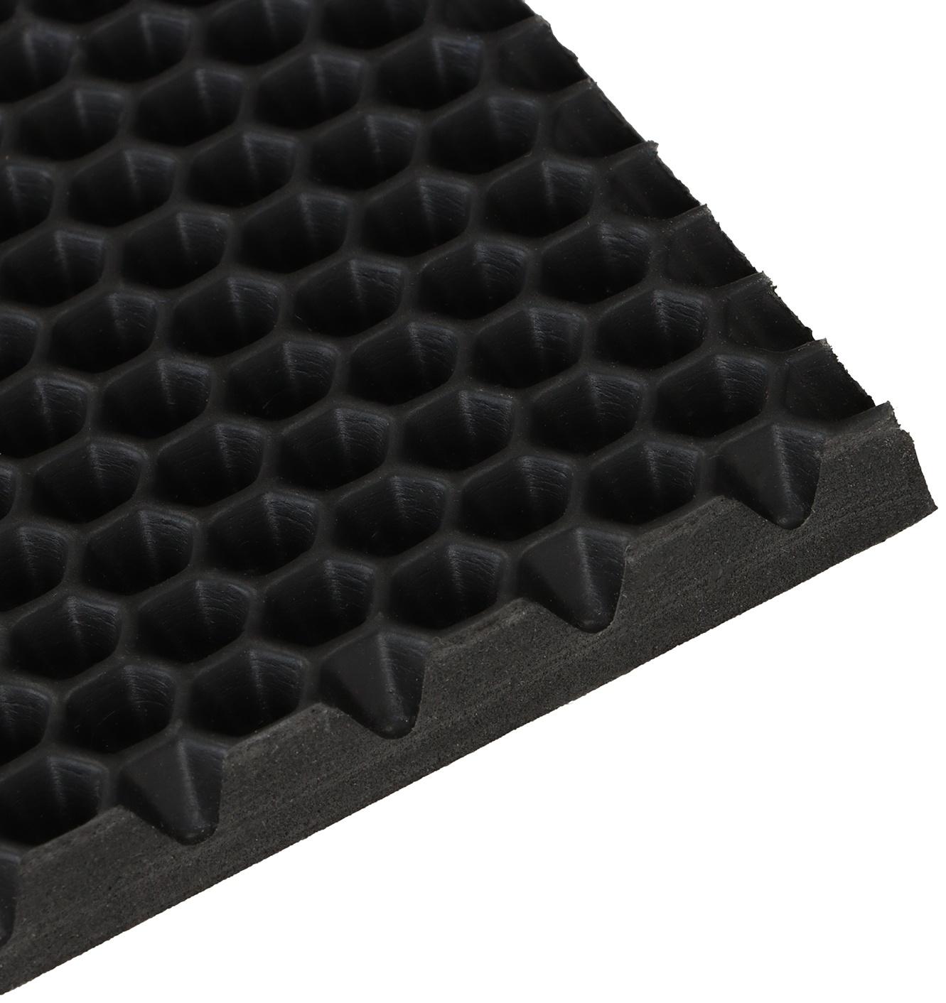 Коврик eva универсальный Grand Caratt, Соты 46 х 66 см, черный