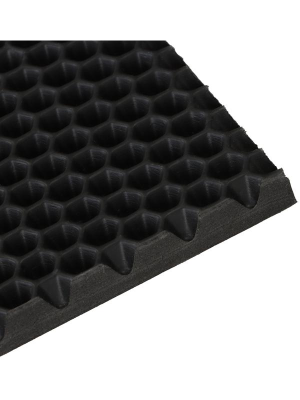 Коврик eva универсальный Grand Caratt, Соты 46 х 66 см, черный