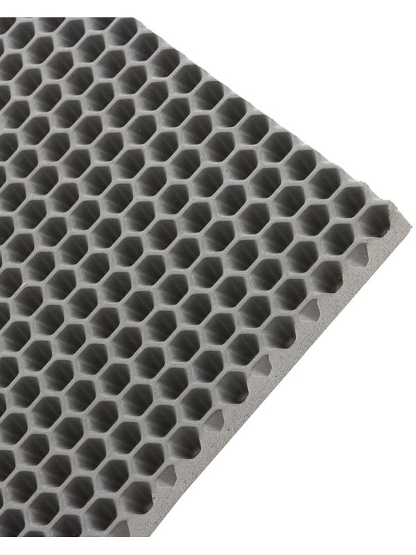 Коврик eva универсальный Grand Caratt, Соты 46 х 66 см, серый