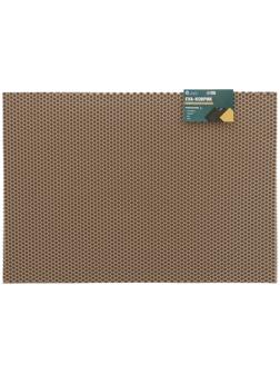 Коврик eva универсальный Grand Caratt, Соты 46 х 66 см, бежевый
