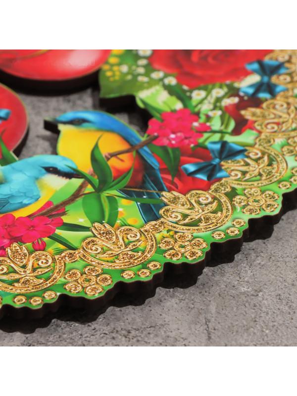 Набор № 2 подставка под горячее и 2 подстаканника, D-20,5 см