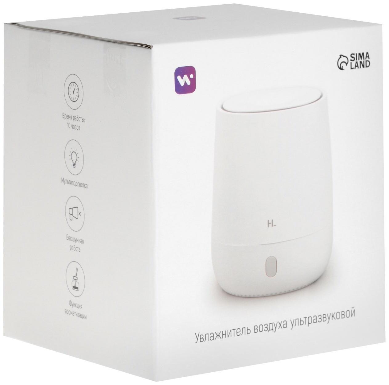 Увлажнитель воздуха Windigo HM-15, ультразвуковой, 120 мл, 5 Вт, USB Type-C, подсветка