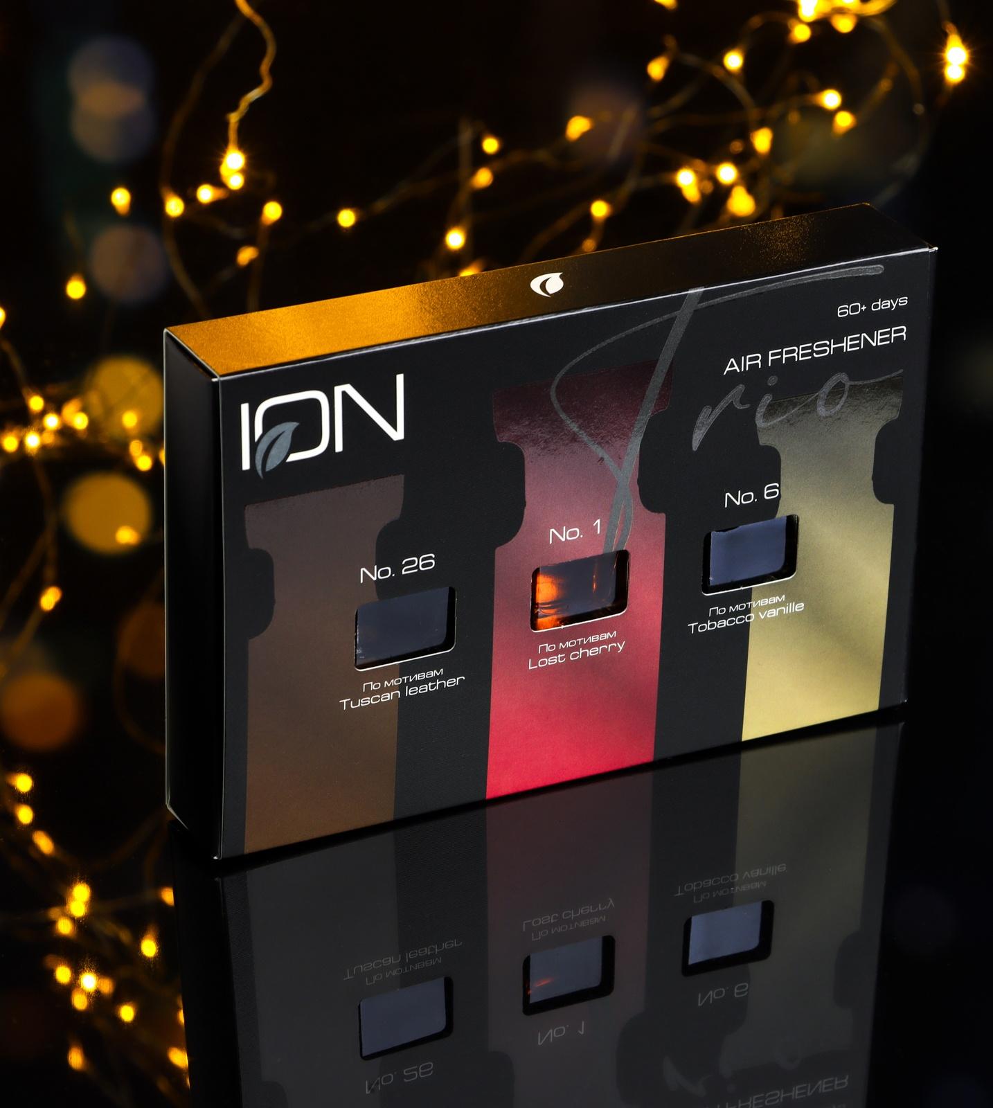 Набор ароматизаторов для авто ION, 3 парфюмированных бутылочки