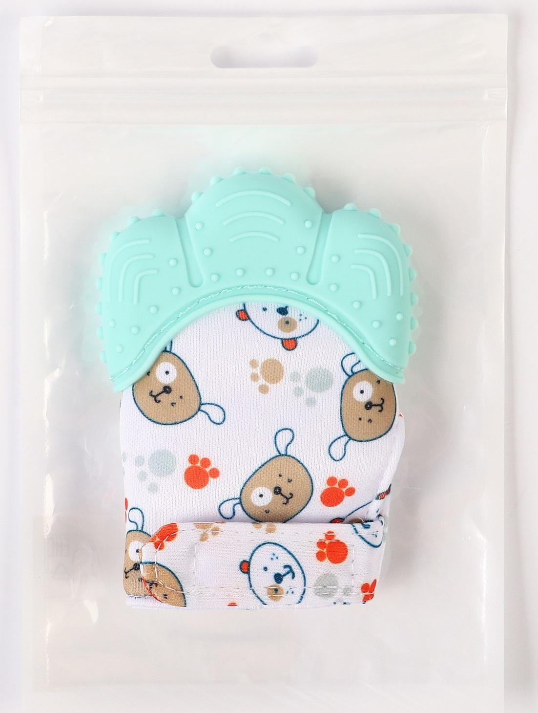 Прорезыватель-рукавичка «Собачки», цвет мятный, Крошка Я