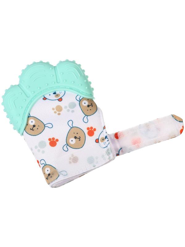 Прорезыватель-рукавичка «Собачки», цвет мятный, Крошка Я