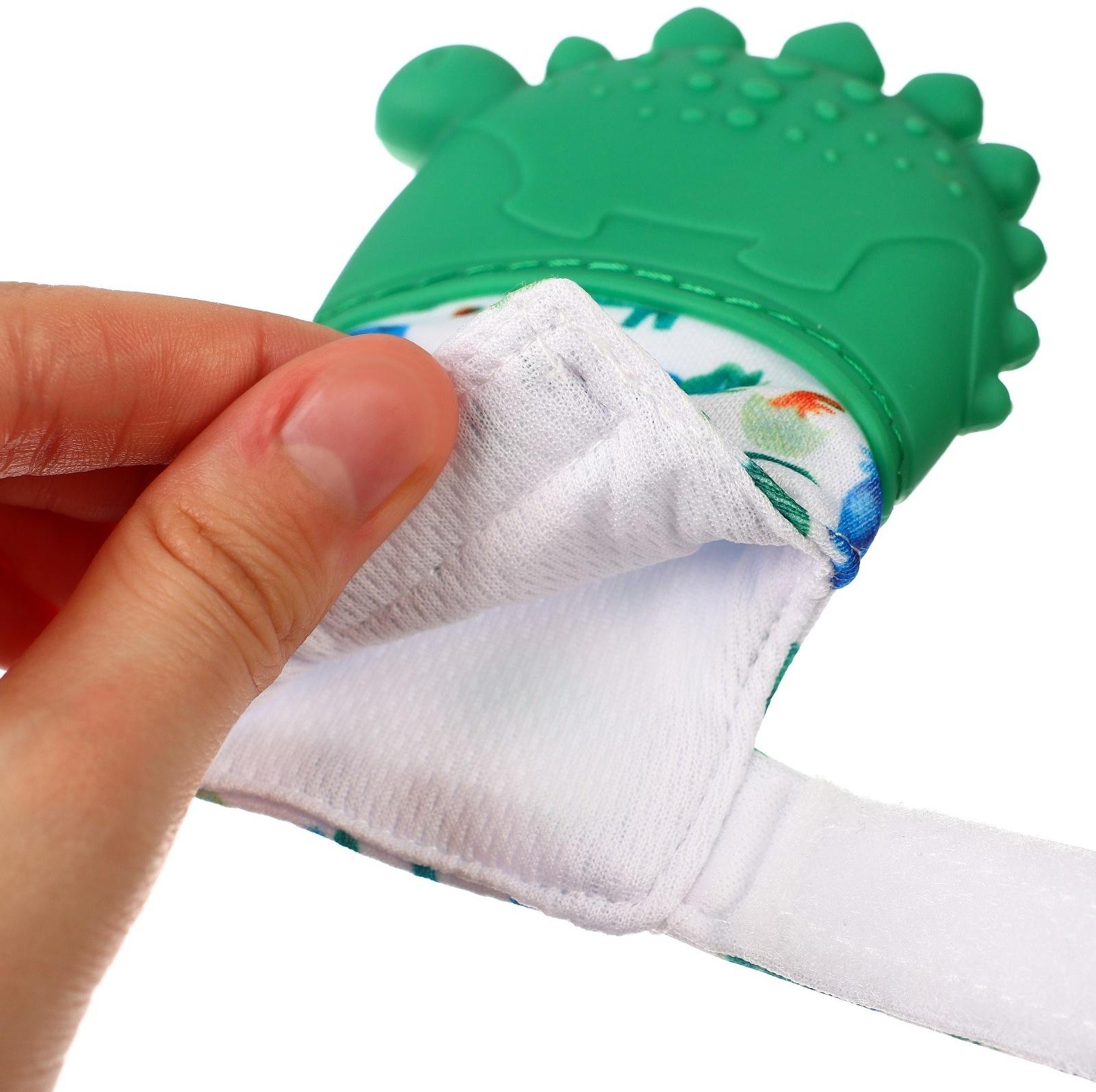 Прорезыватель-рукавичка «Динозаврик», Крошка Я,