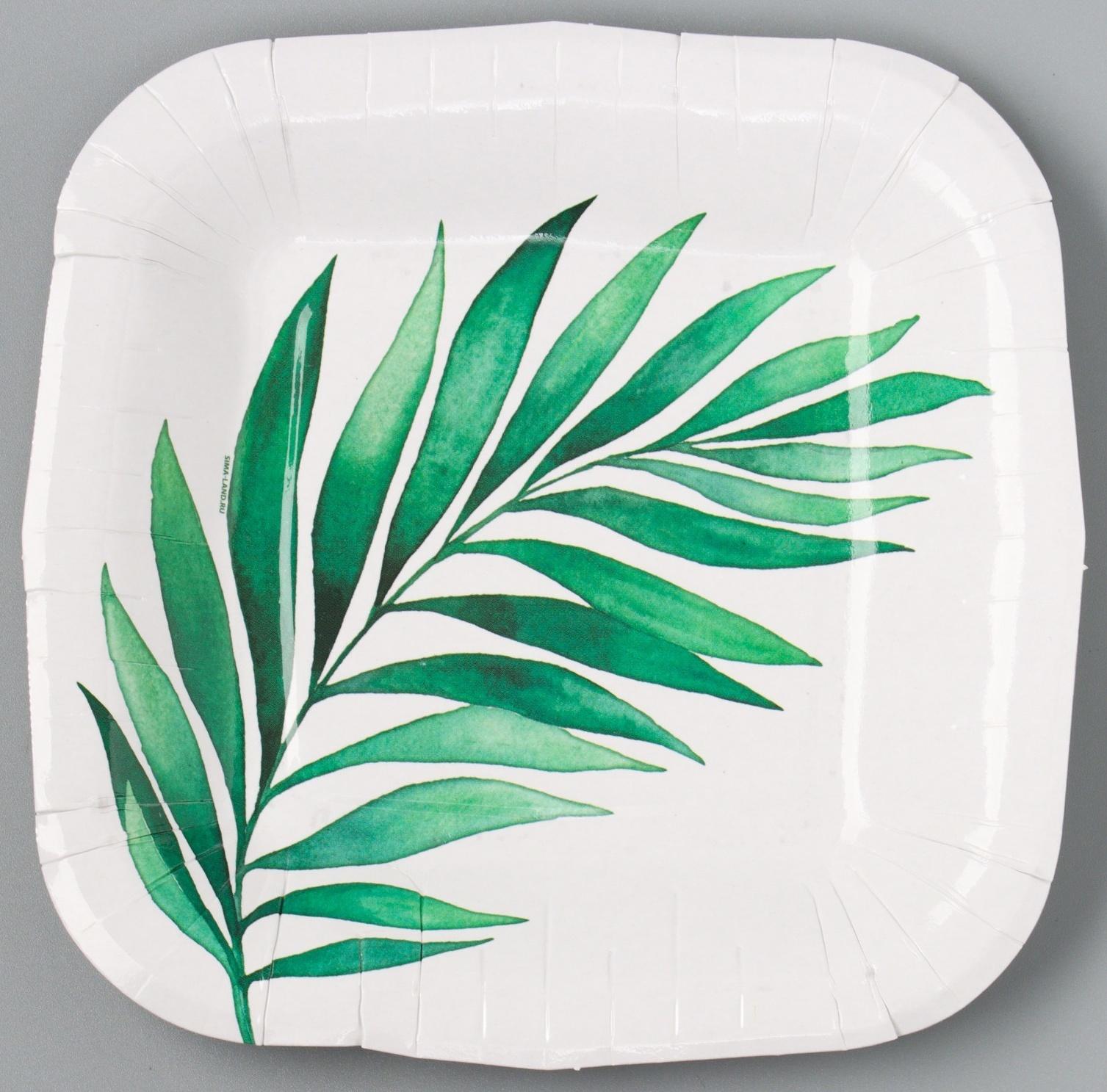 Тарелка бумажная квадратная 