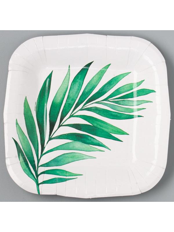 Тарелка бумажная квадратная 