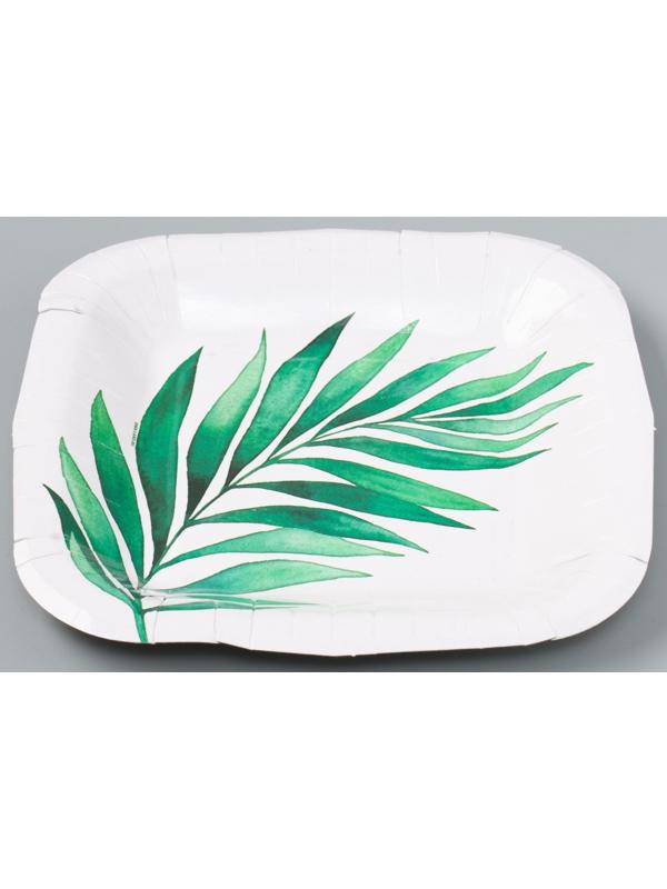 Тарелка бумажная квадратная 