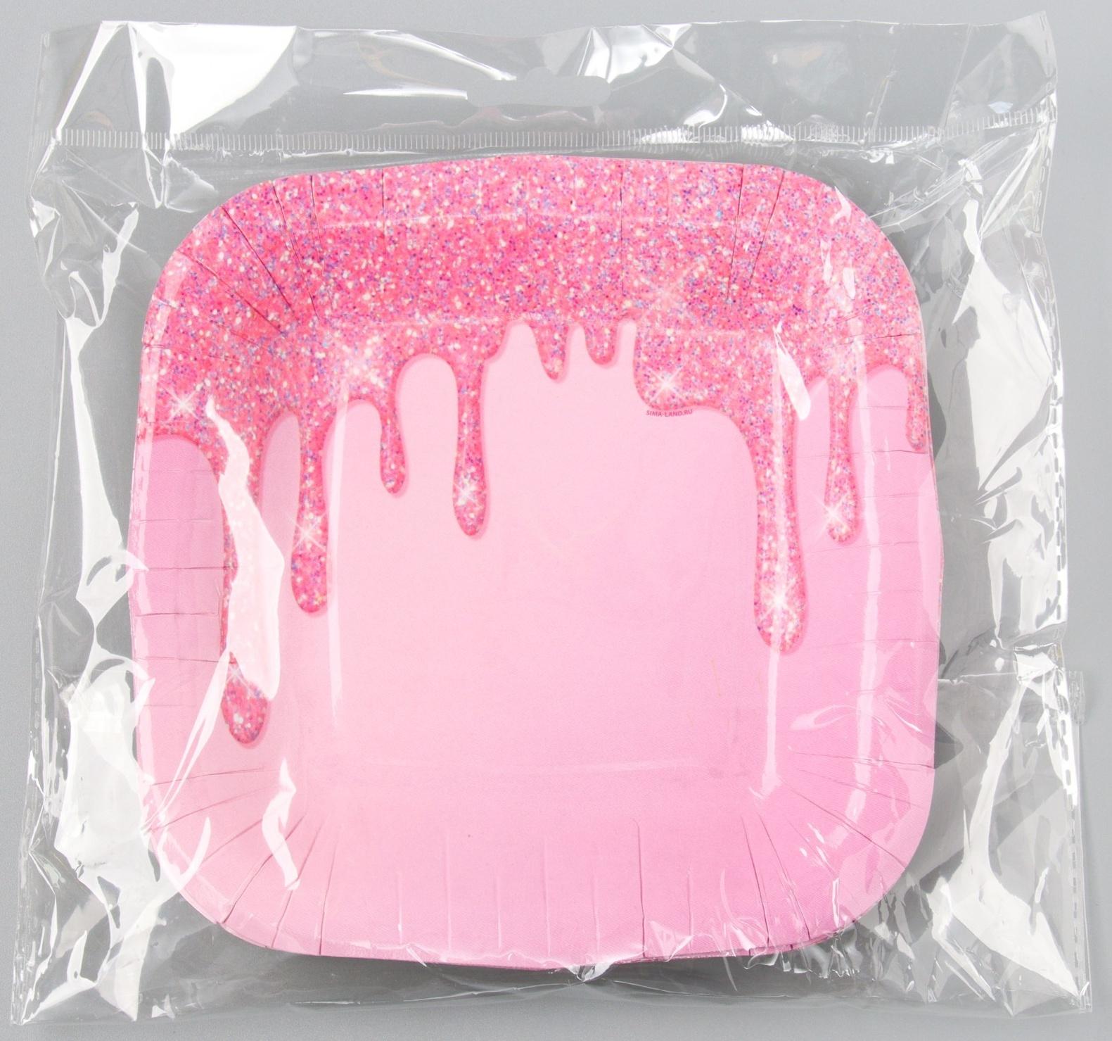 Тарелка бумажная квадратная 