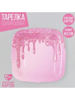 Тарелка бумажная квадратная 