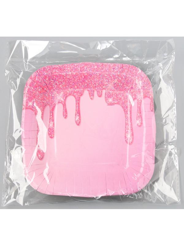 Тарелка бумажная квадратная 