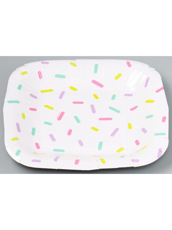 Тарелка бумажная квадратная 