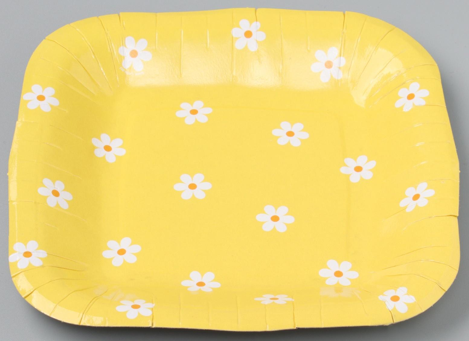 Тарелка бумажная квадратная 