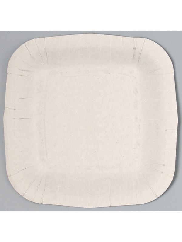 Тарелка бумажная квадратная 