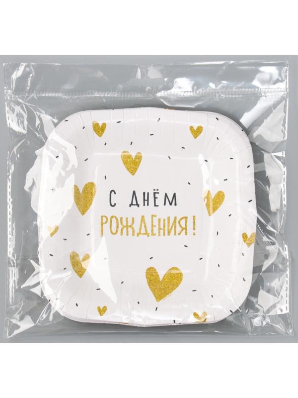 Тарелка бумажная квадратная 