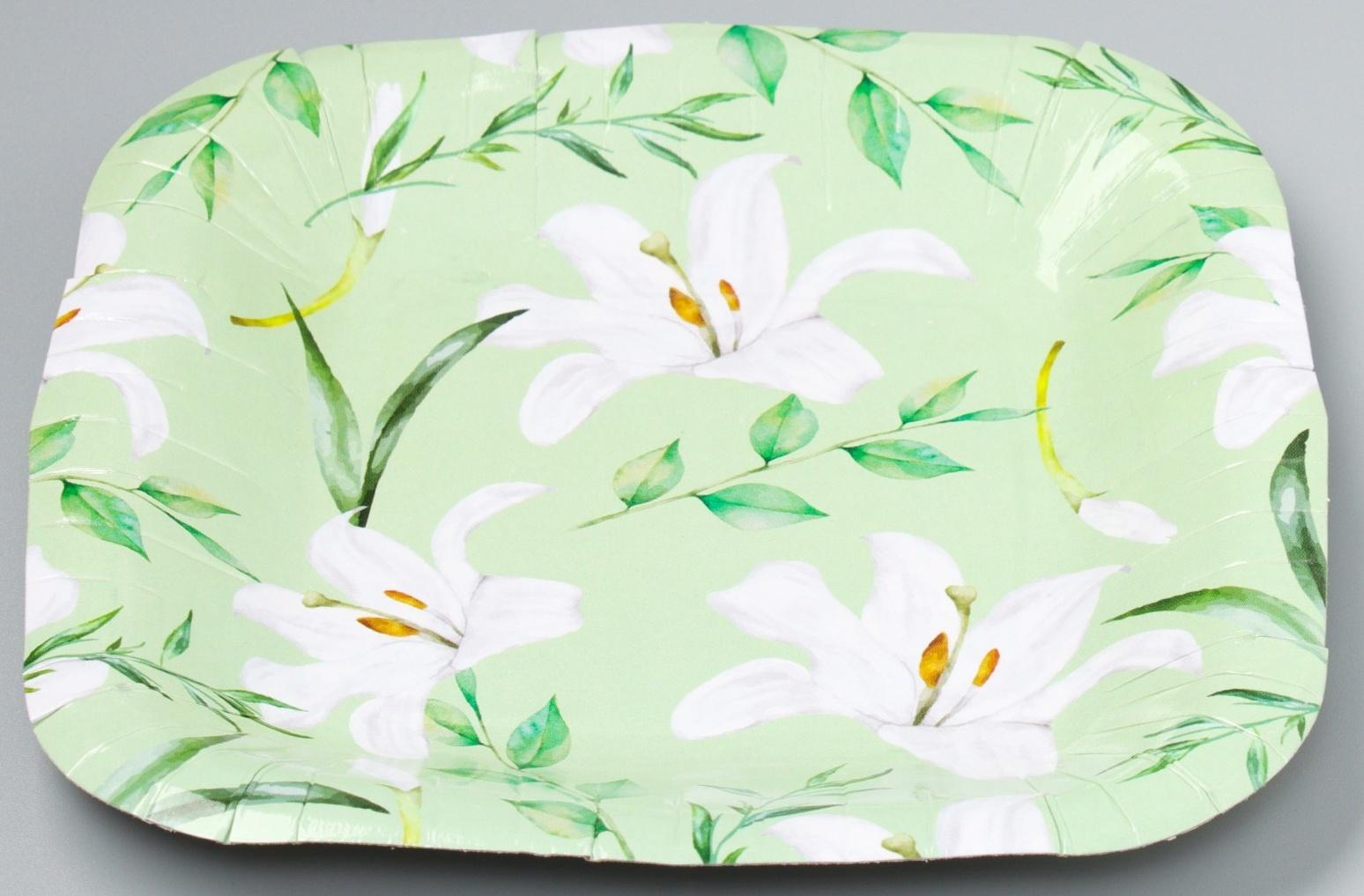 Тарелка бумажная квадратная 