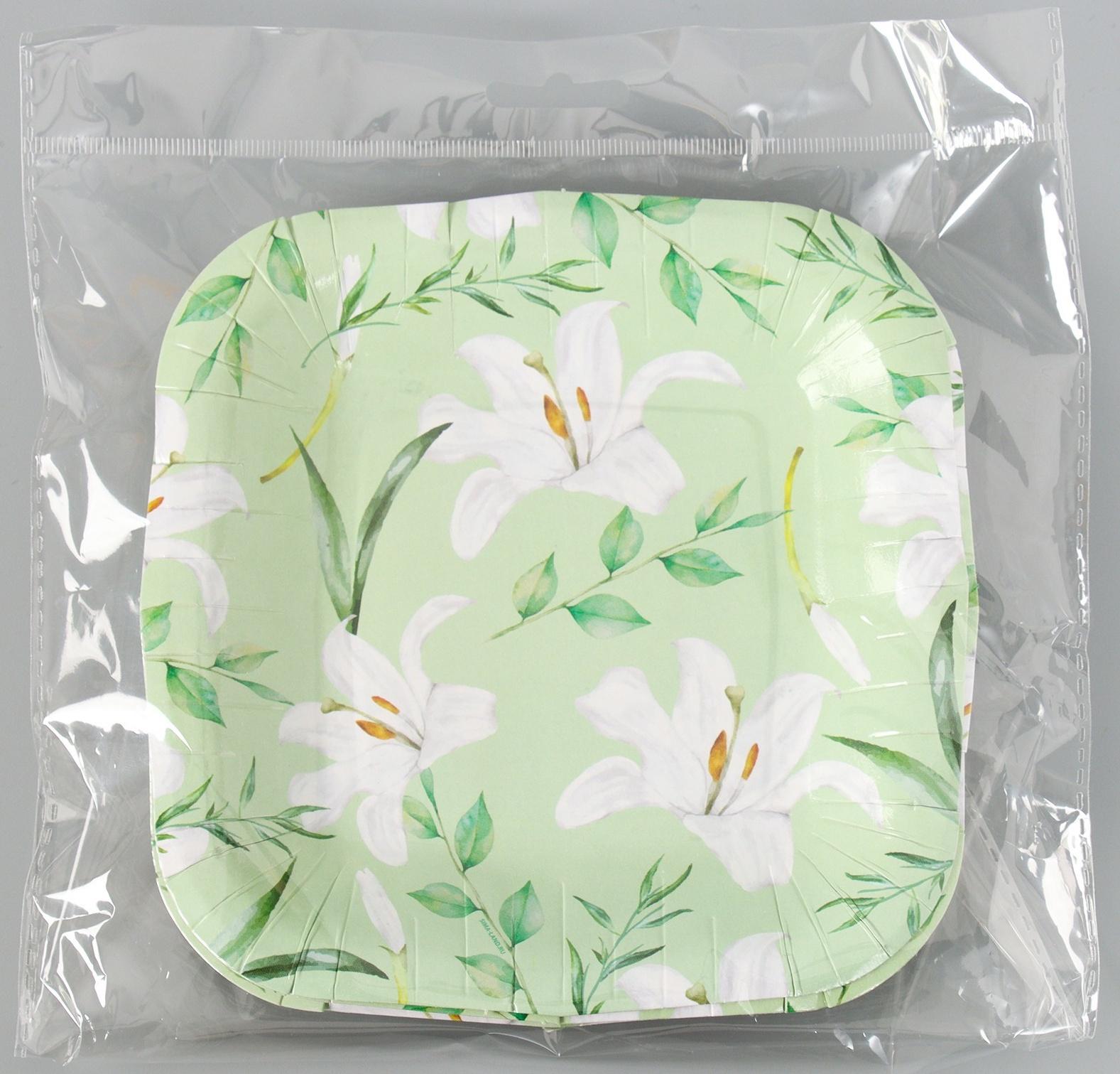 Тарелка бумажная квадратная 