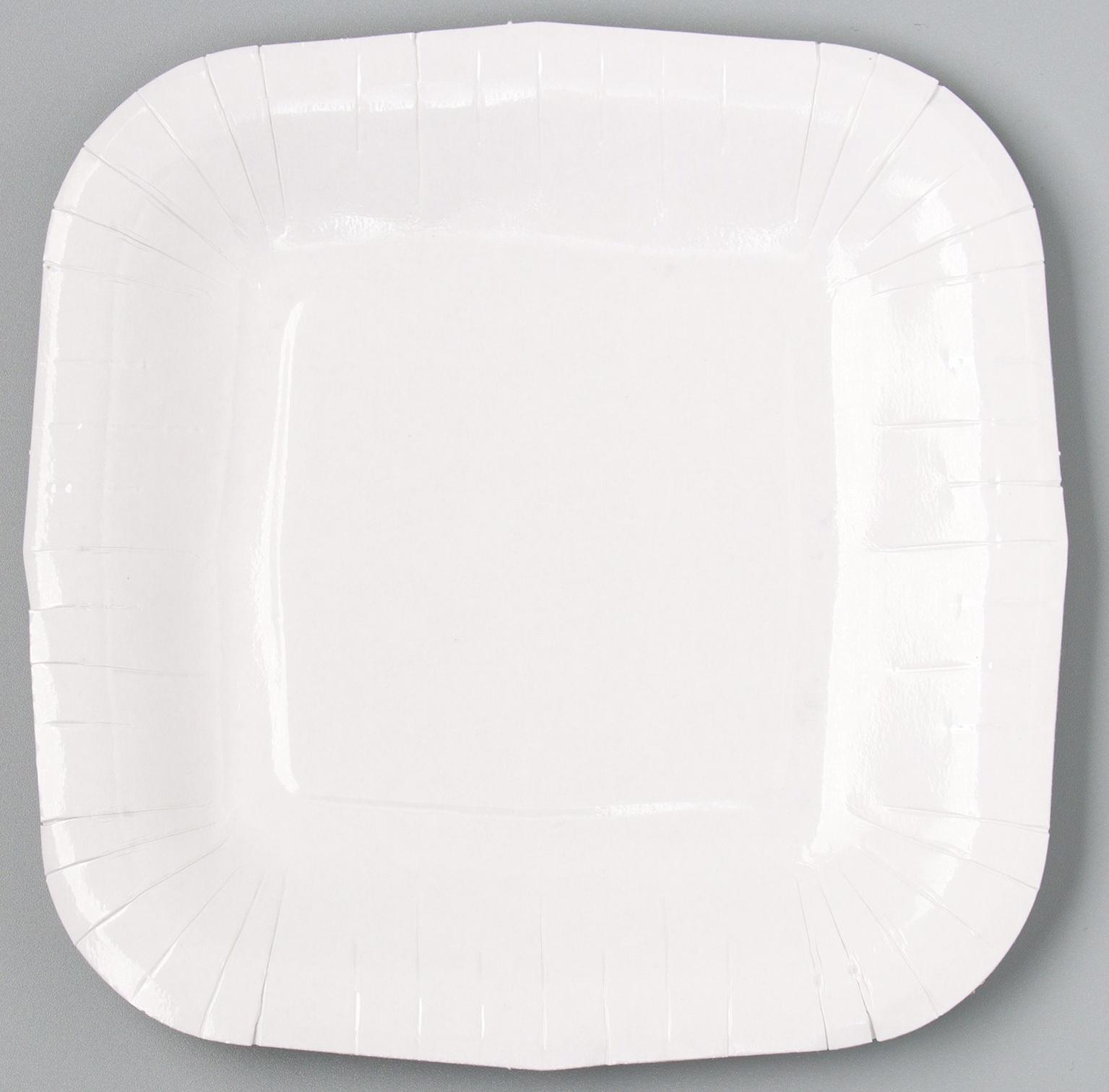 Тарелка бумажная квадратная 