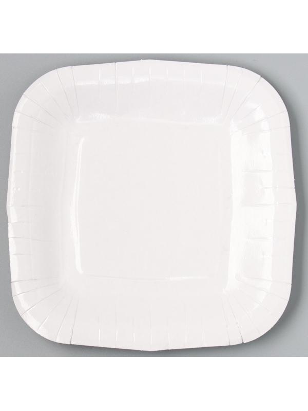Тарелка бумажная квадратная 