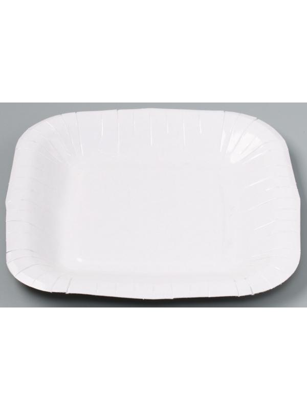 Тарелка бумажная квадратная 