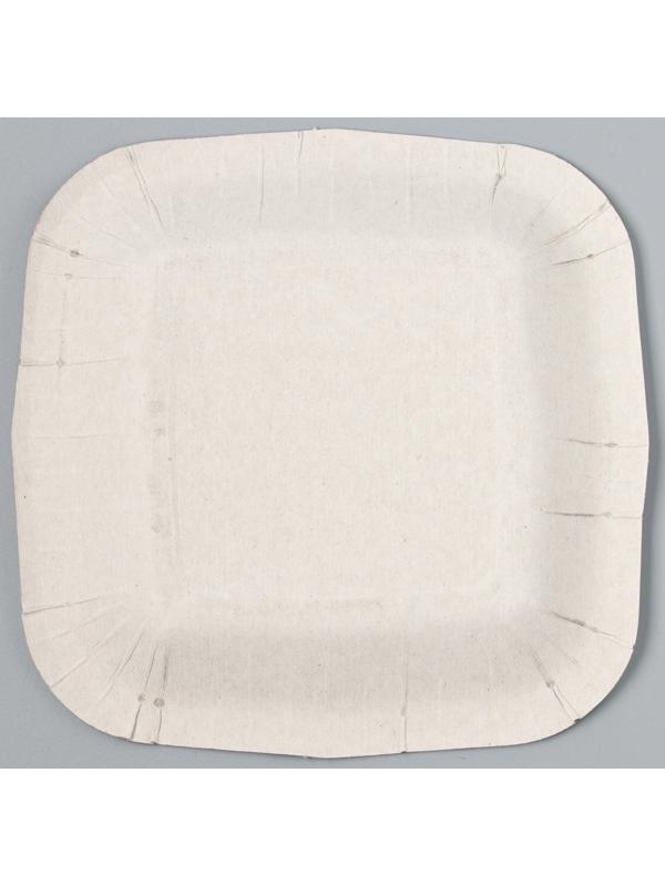 Тарелка бумажная квадратная 