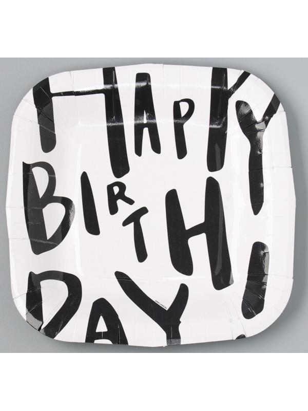 Тарелка бумажная квадратная 