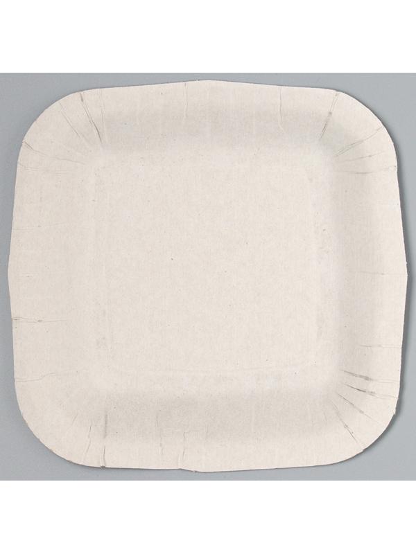 Тарелка бумажная квадратная 