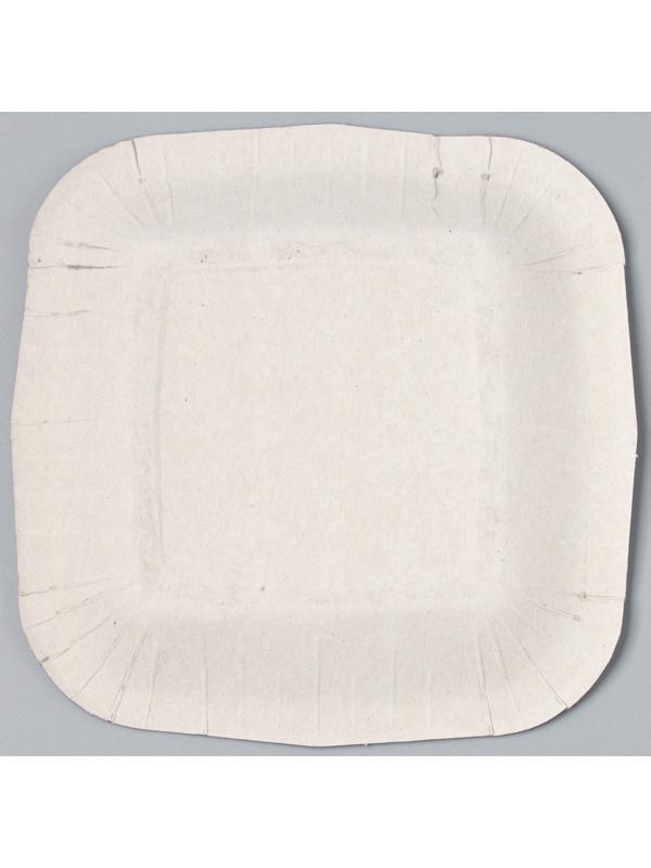 Тарелка бумажная квадратная 