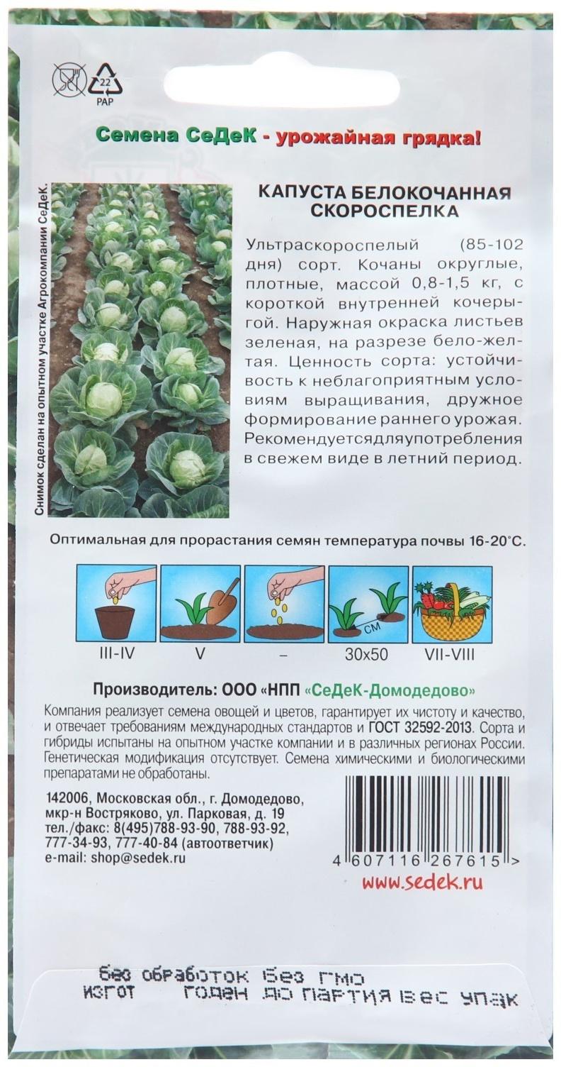 Семена Капуста белокочанная 