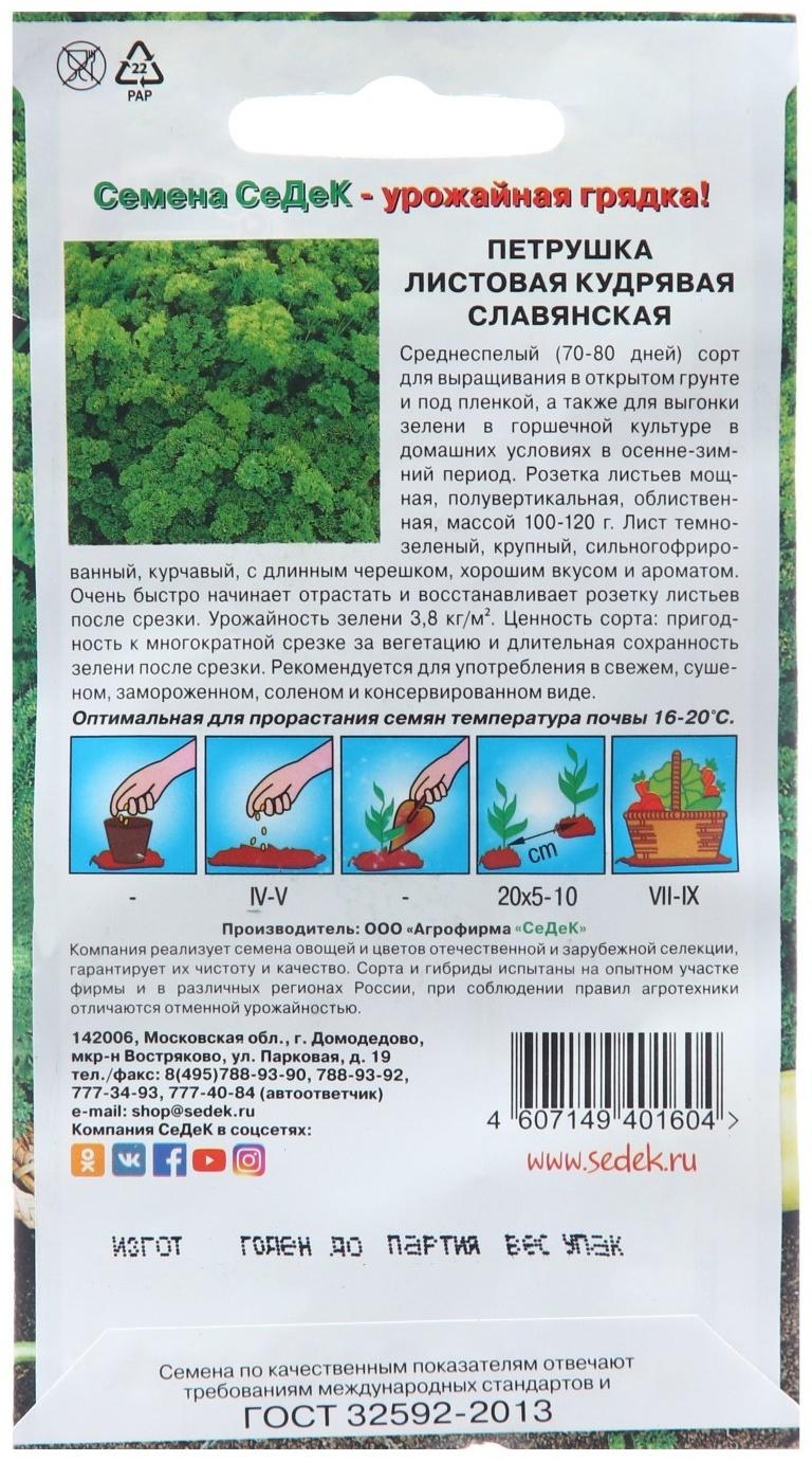 Семена Петрушка 