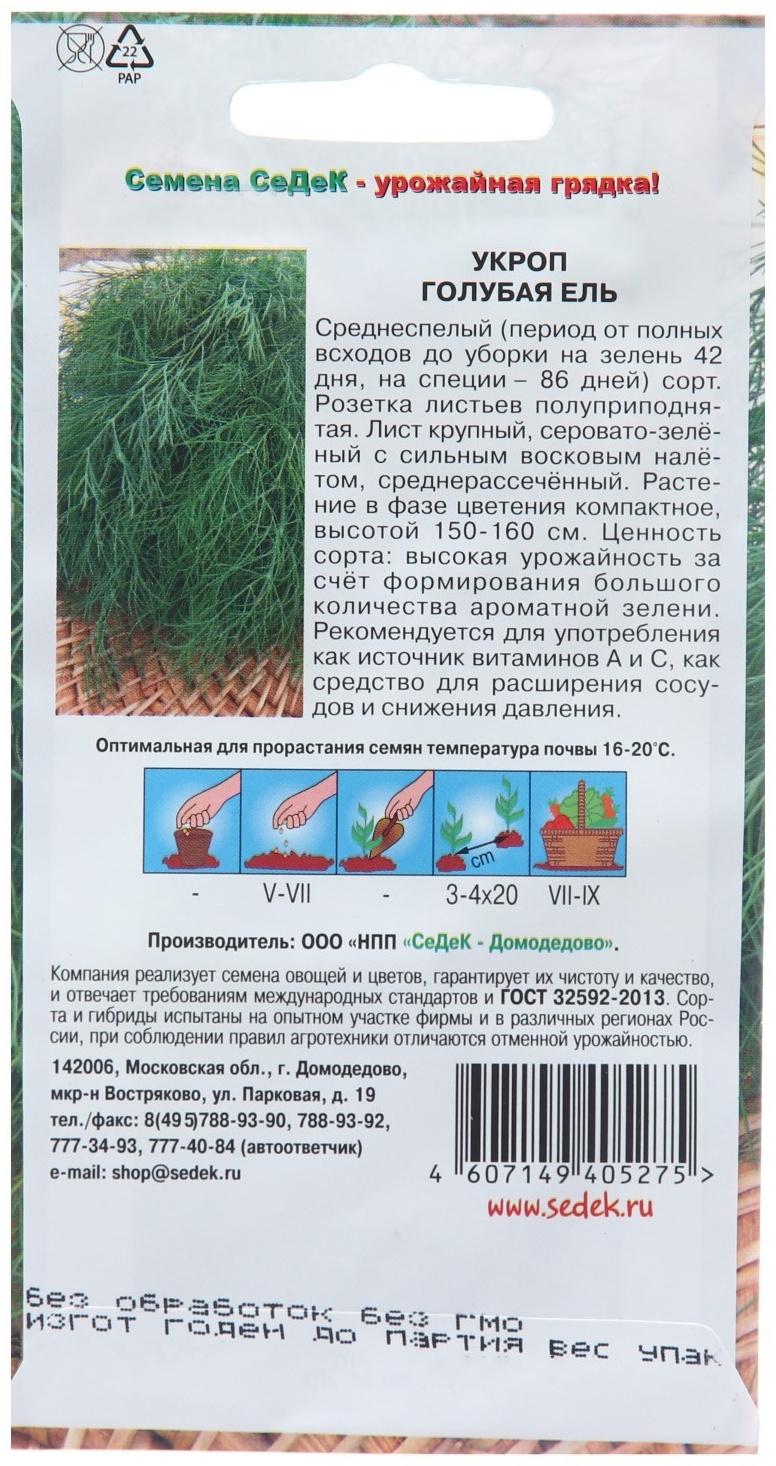 Семена Укроп 