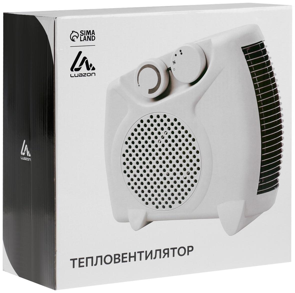 Тепловентилятор Luazon LTO-05, напольный, 2000 Вт, 2 режима, до 20 м², белый
