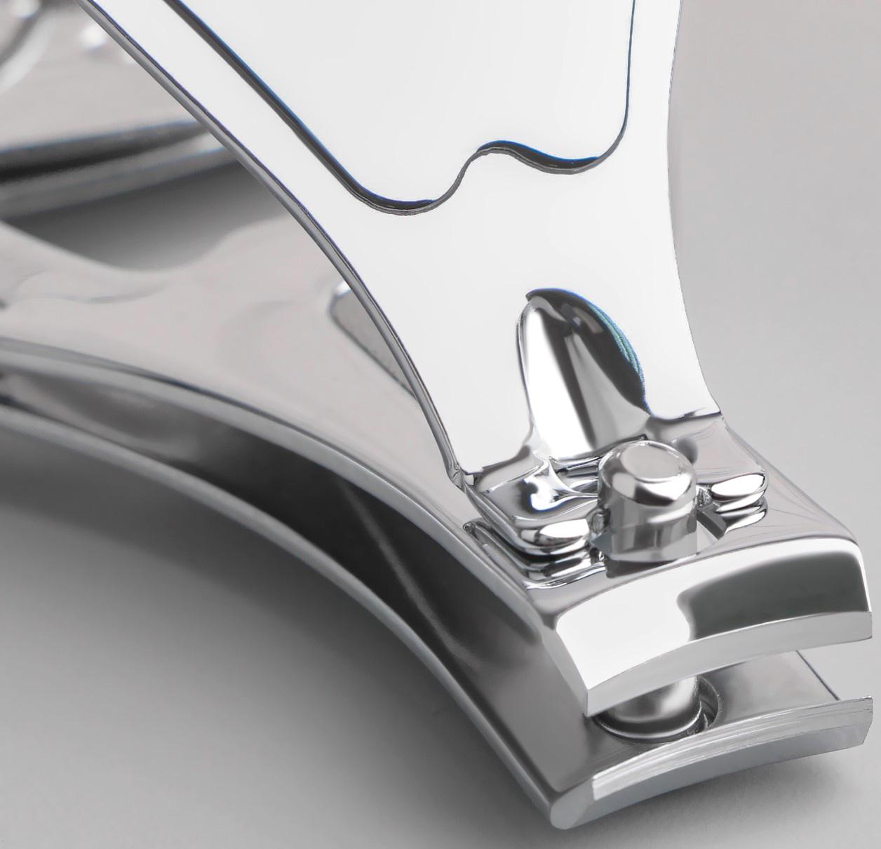 Кусачки-книпсер маникюрные, с пилкой, с открывашкой, 6 см, фасовка 12 шт, цвет серебристый