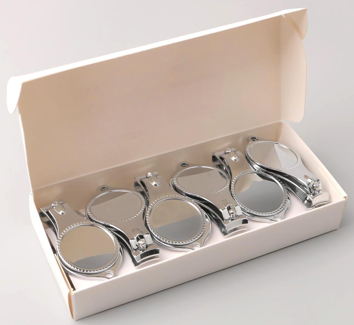 Кусачки-книпсер маникюрные, с пилкой, с открывашкой, 6 см, фасовка 12 шт, цвет серебристый