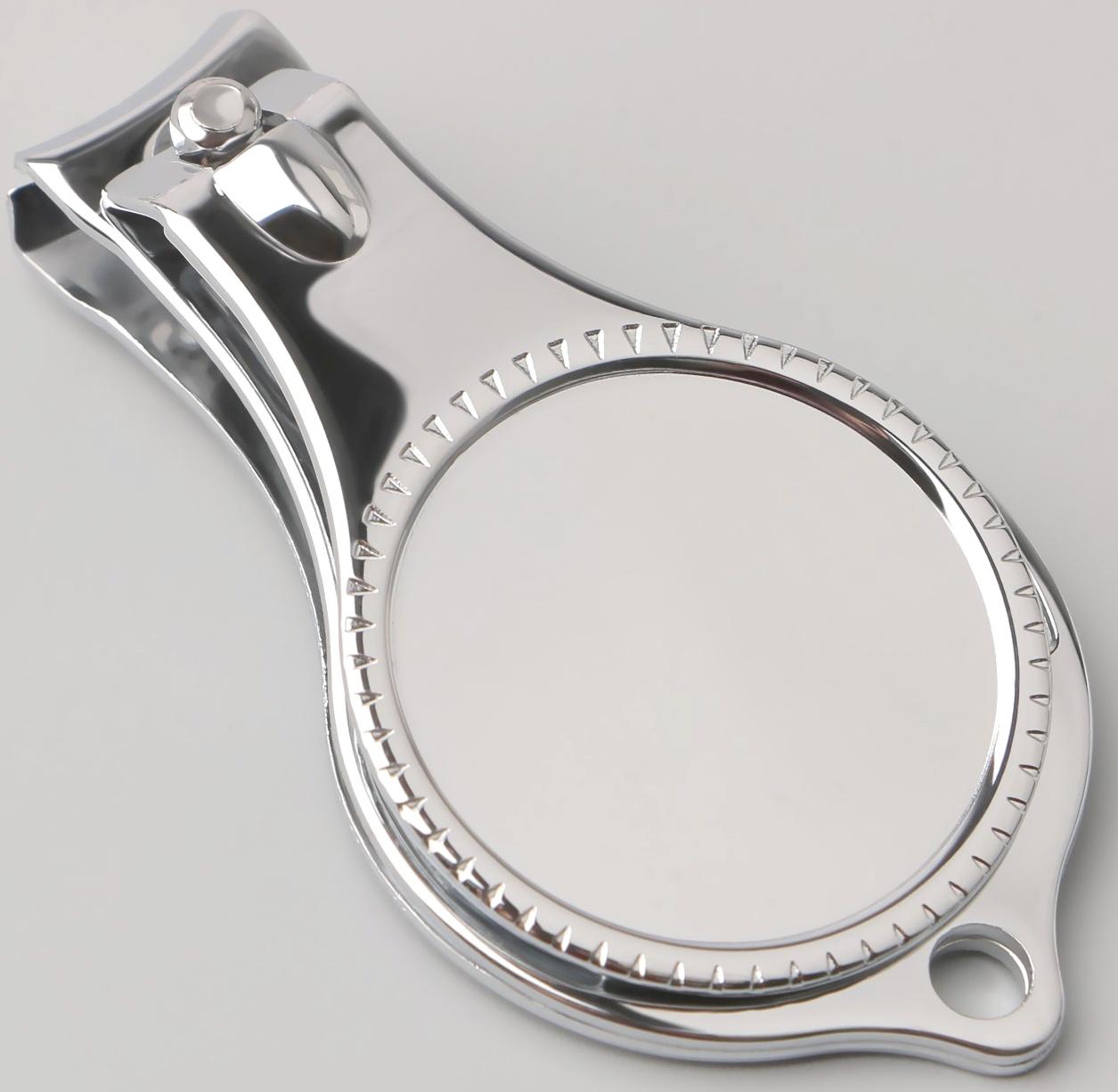 Кусачки-книпсер маникюрные, с пилкой, с открывашкой, 6 см, фасовка 12 шт, цвет серебристый