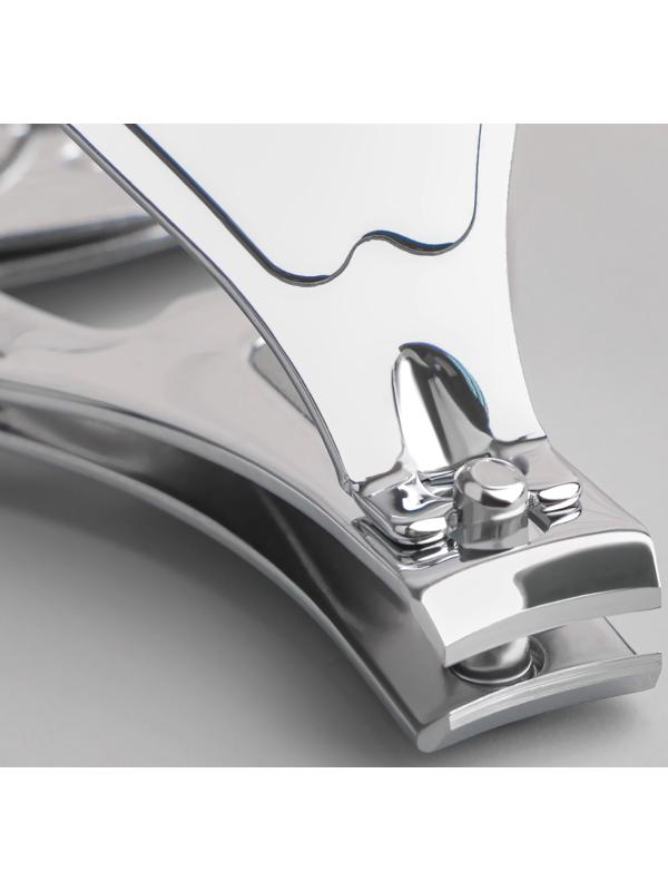 Кусачки-книпсер маникюрные, с пилкой, с открывашкой, 6 см, фасовка 12 шт, цвет серебристый