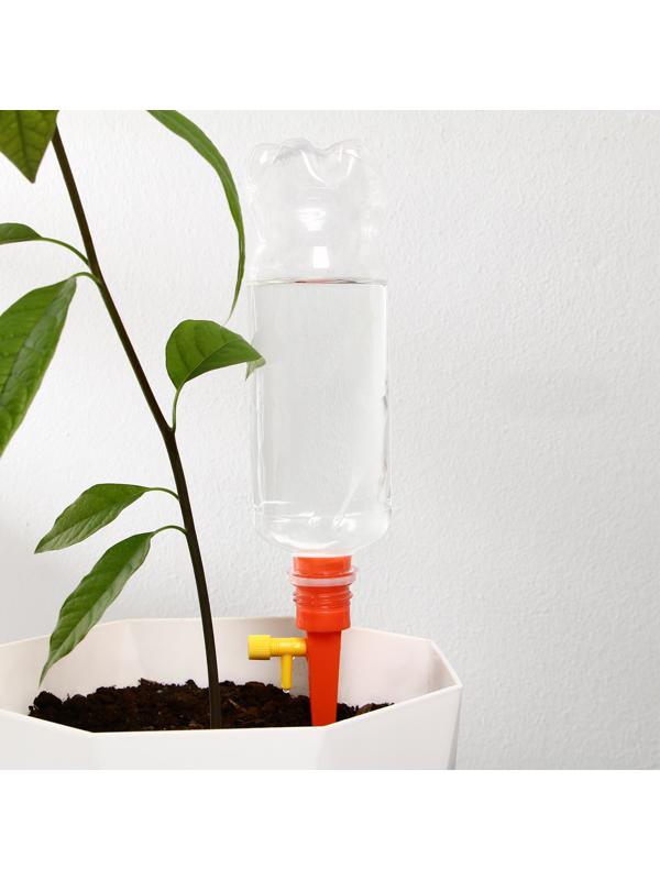 Автополив для комнатных растений Greengo под бутылку, регулируемый, с краном, из пластика, высота 15 см, МИКС