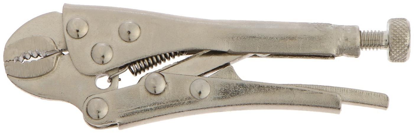 Зажим ручной ТУНДРА, полукруглый захват, с фиксатором, 105 мм