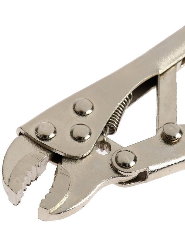 Зажим ручной ТУНДРА, полукруглый захват, с фиксатором, 105 мм