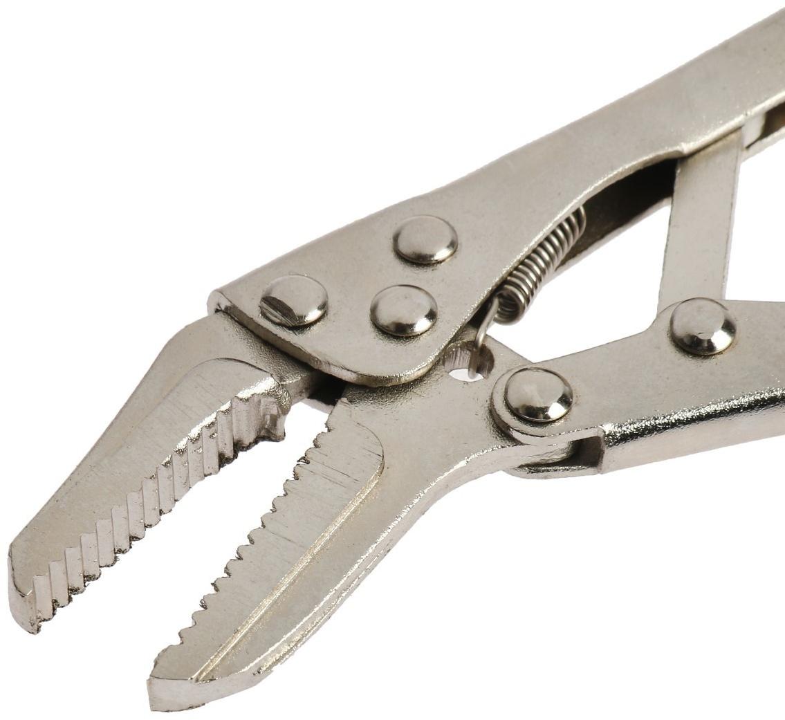 Зажим ручной ТУНДРА, удлиненный плоский захват, с фиксатором, 105 мм