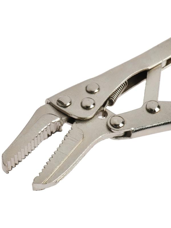 Зажим ручной ТУНДРА, удлиненный плоский захват, с фиксатором, 105 мм