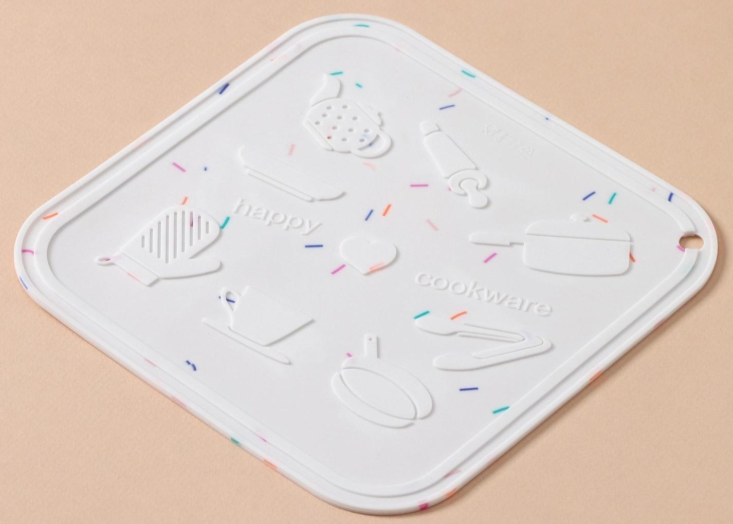 Подставка под горячее «Конфетти», 17,4×17,4 см, цвет белый