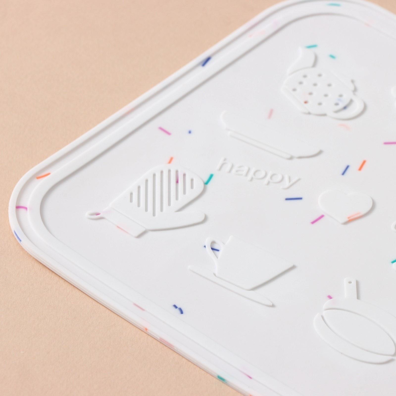 Подставка под горячее «Конфетти», 17,4×17,4 см, цвет белый