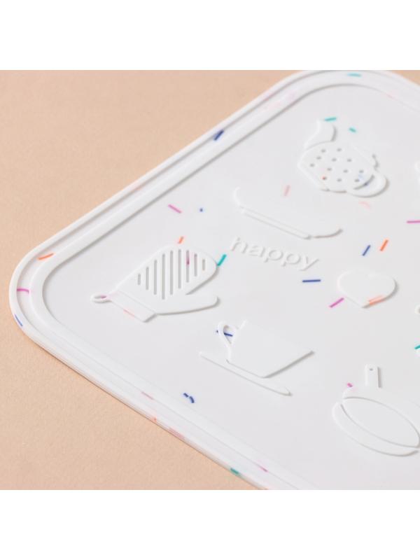 Подставка под горячее «Конфетти», 17,4×17,4 см, цвет белый