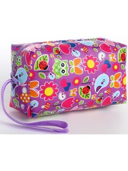 Косметичка на молнии, цвет фиолетовый