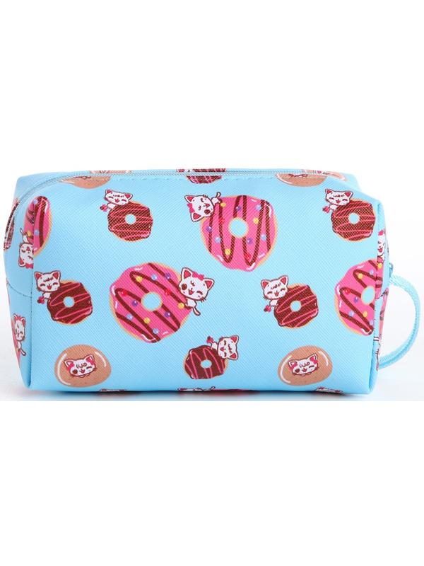 Косметичка на молнии, цвет голубой