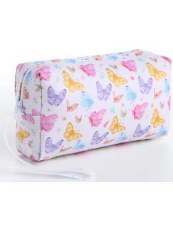 Косметичка на молнии, цвет белый/разноцветный