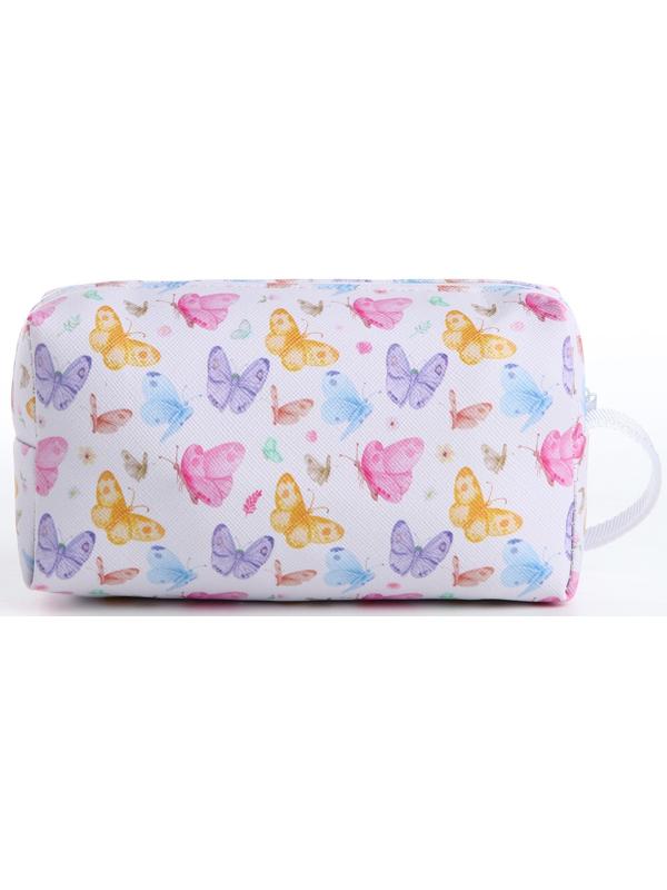 Косметичка на молнии, цвет белый/разноцветный