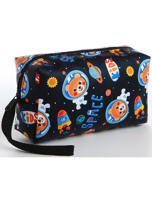 Косметичка на молнии, цвет чёрный